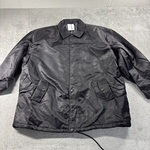 NWT ASOS Collusion Unisex Recycled Polyester Coach Jacket Black Size Large‎